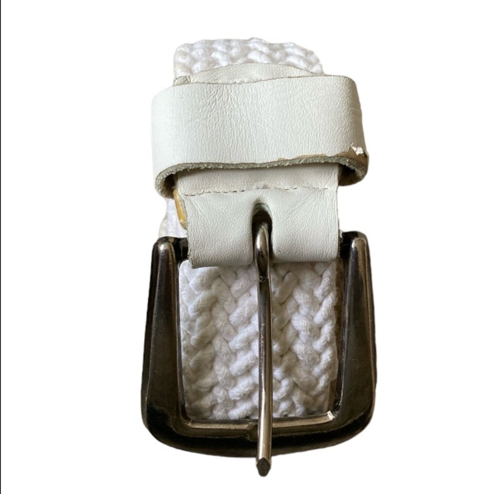 Men’s Miller Belts Ltd Woven Belt Sz L 42-44 White